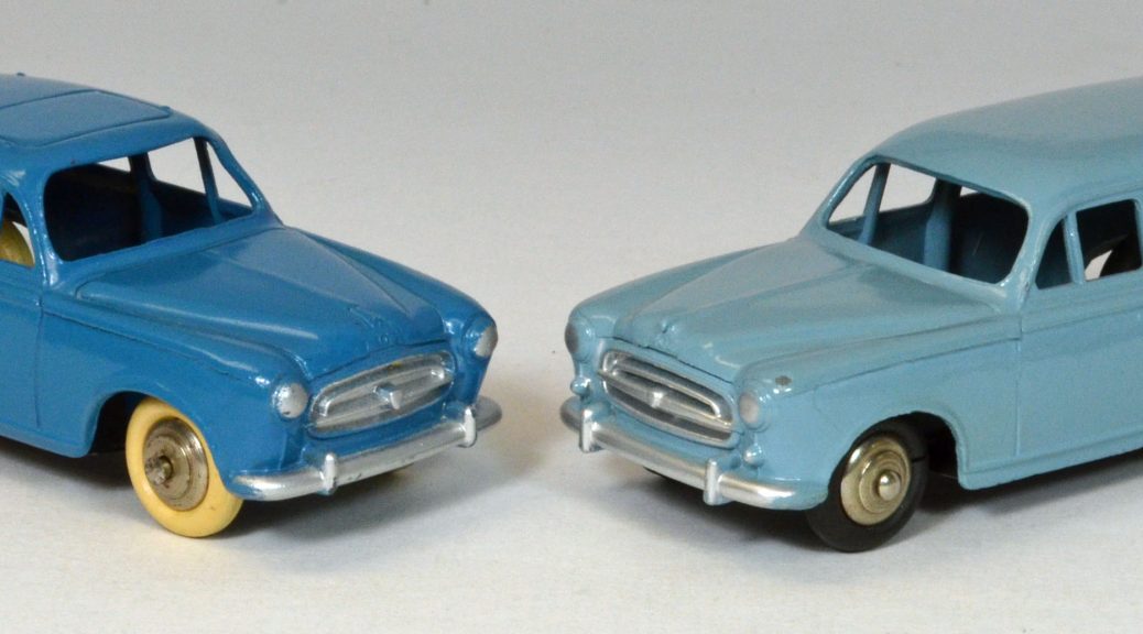 The French Dinky Toys Peugeot 403 Pair
