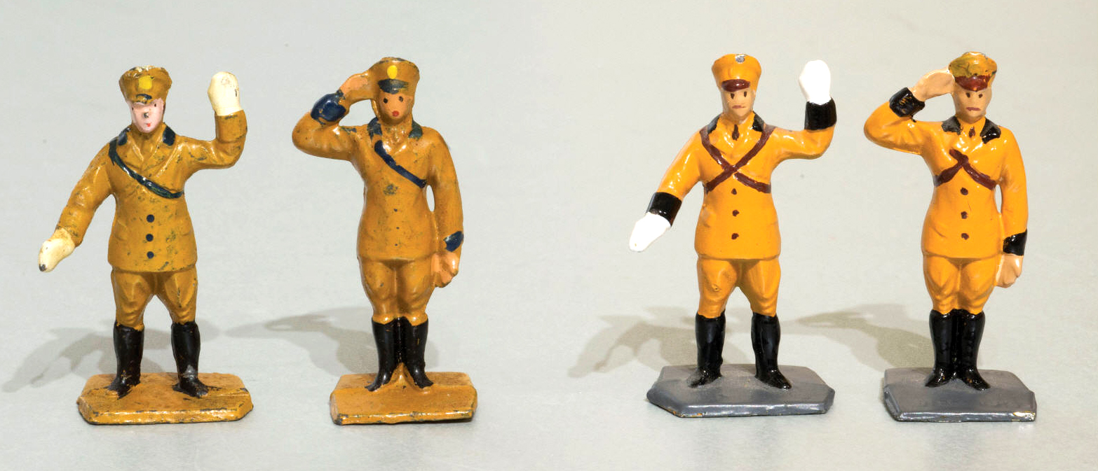 Dinky Toys for our Hornby Trains — AA Patrolmen, RAC Patrolmen and Policemen