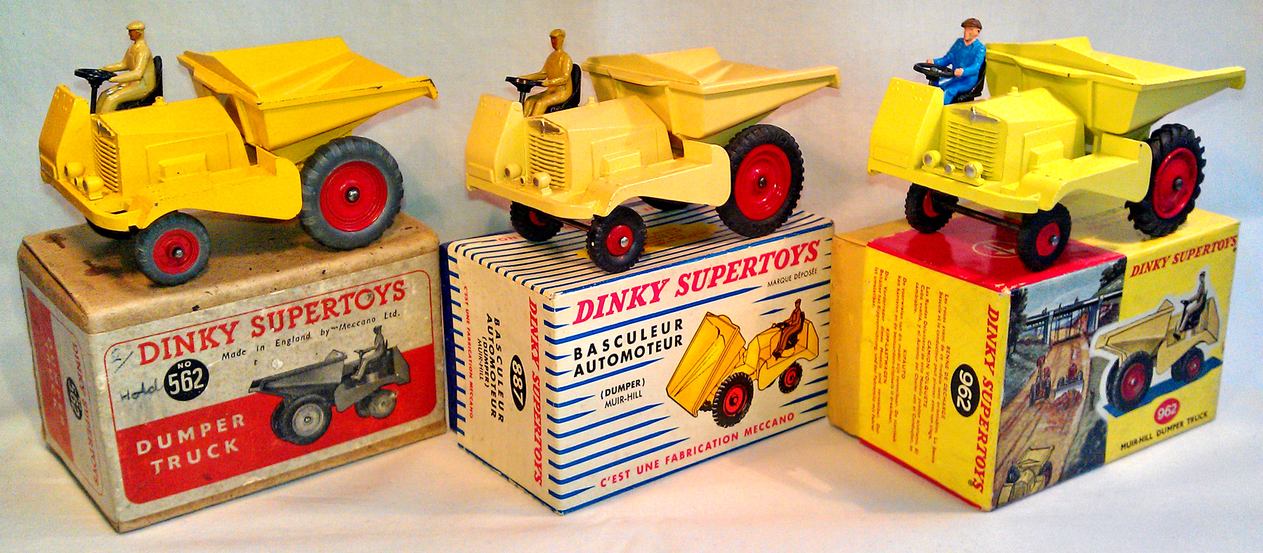 Dinky Supertoys 562 Dumper Truck versions (1948–1965)